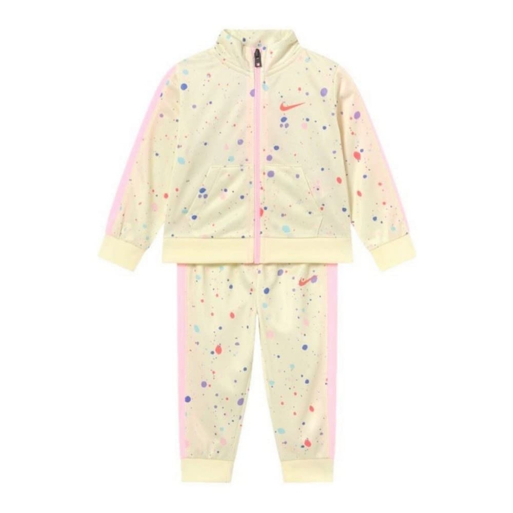 Nike Kids Matching Set - Cream with Pink and Purple Accents 24 Months